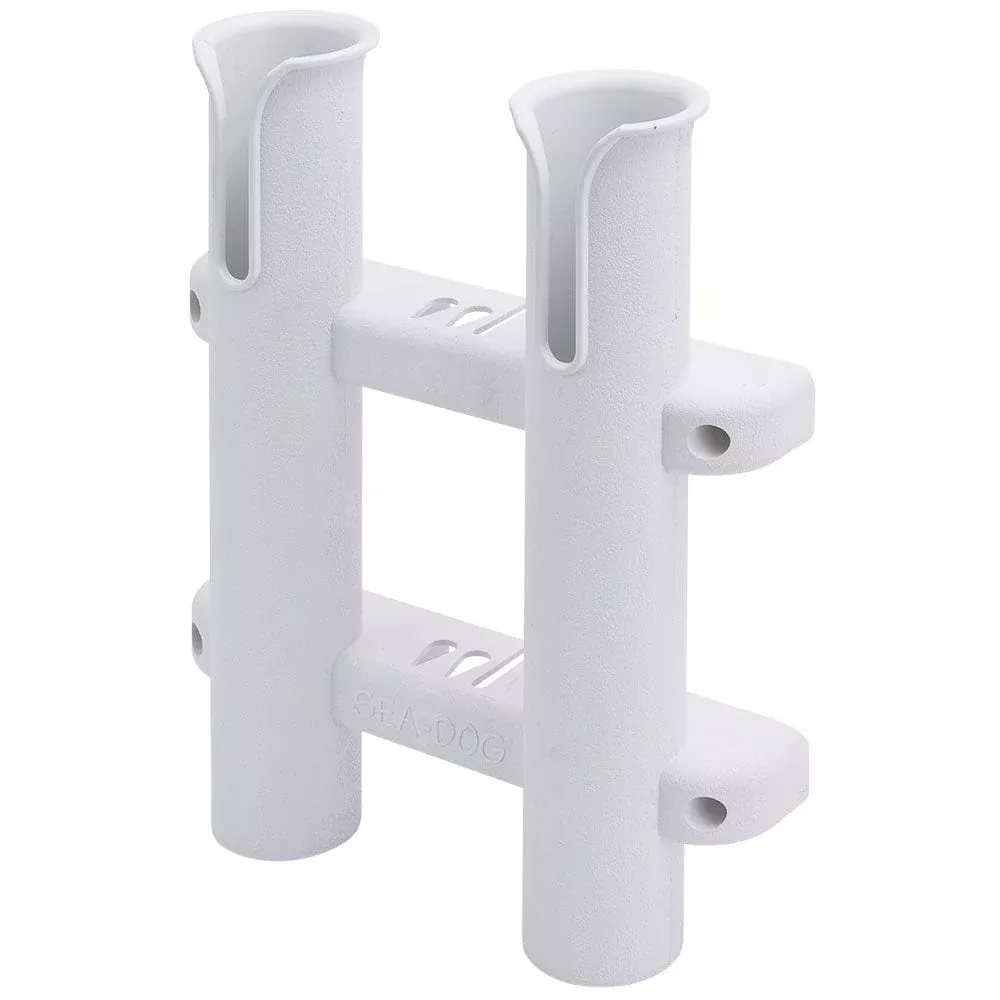 Sea-Dog Two Pole Side Mount Rod Storage Rack – White