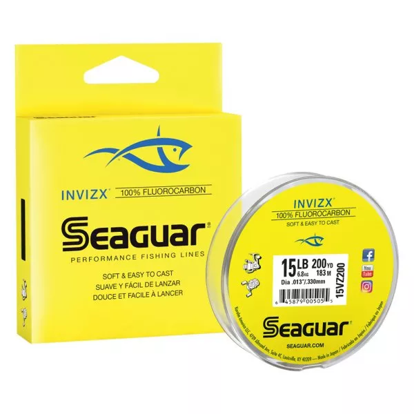 Seaguar InvizX – 17Lb Clear Fluorocarbon Line #17VZ200