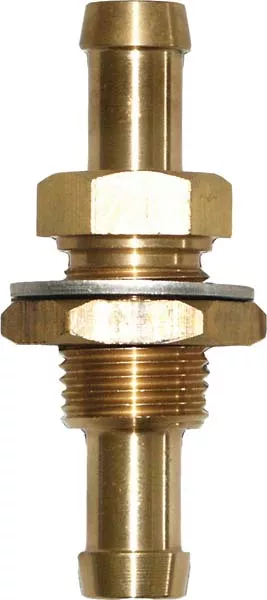 SeaSense Fuel Fitting Bulkhead (3/8″ Barb) Brass #50052380