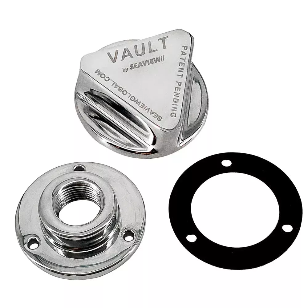 Seaview Polished Stainless Steel Vault Drain Plug & Garboard Assembly