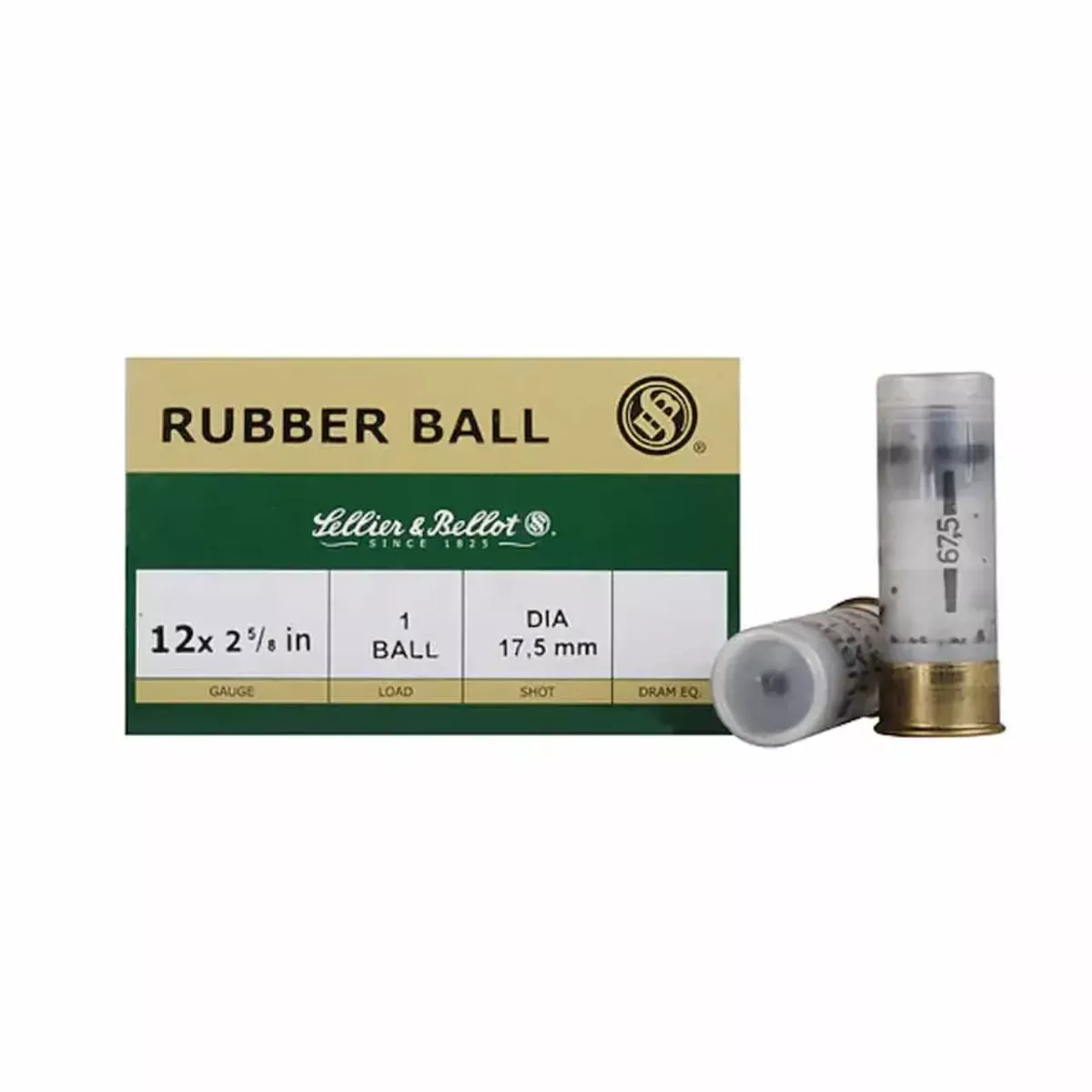 Sellier & Bellot 12ga 1 Rubber Ball 25rd