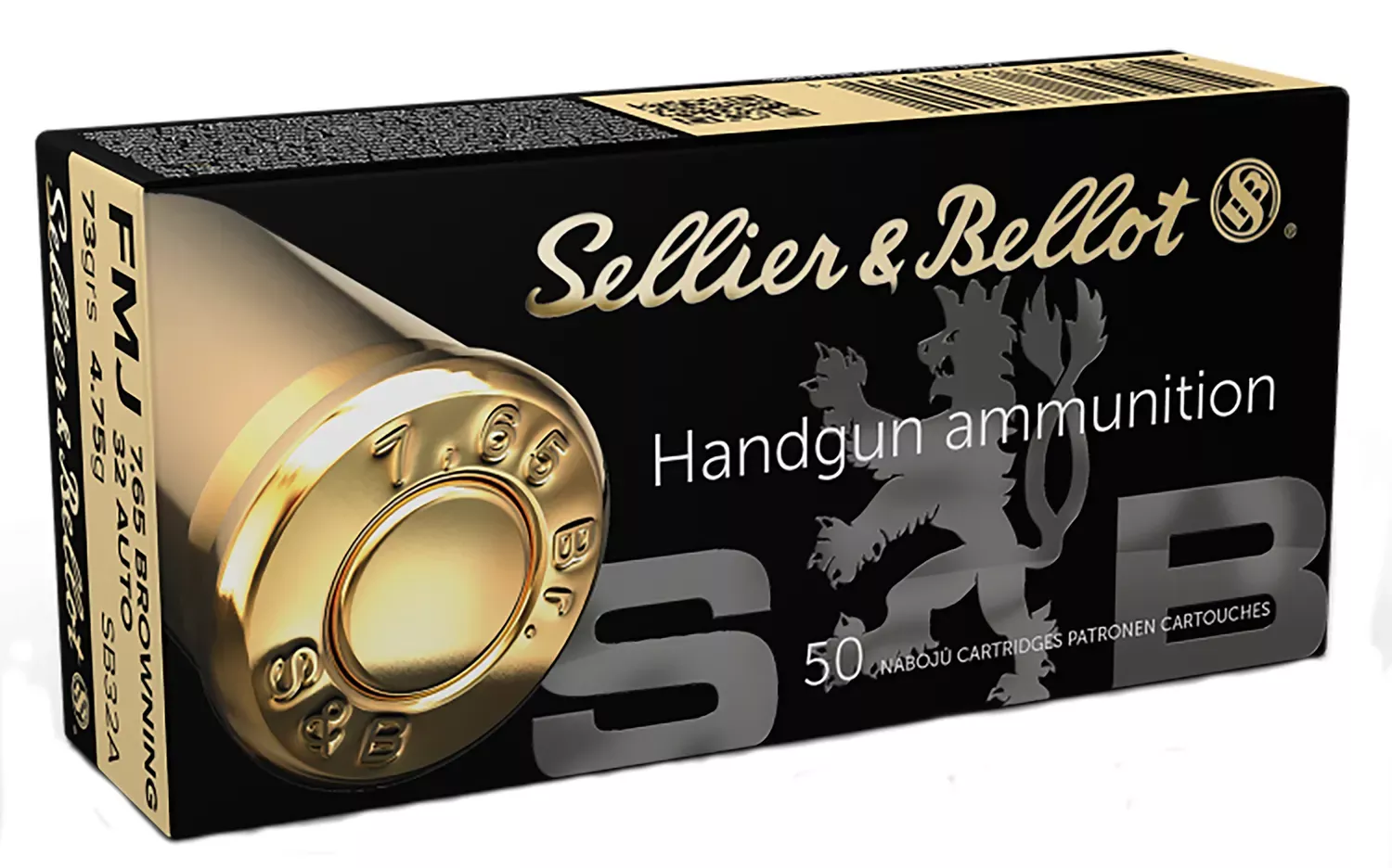Sellier & Bellot Handgun 32 ACP 73 Gr. FMJ 50/Box