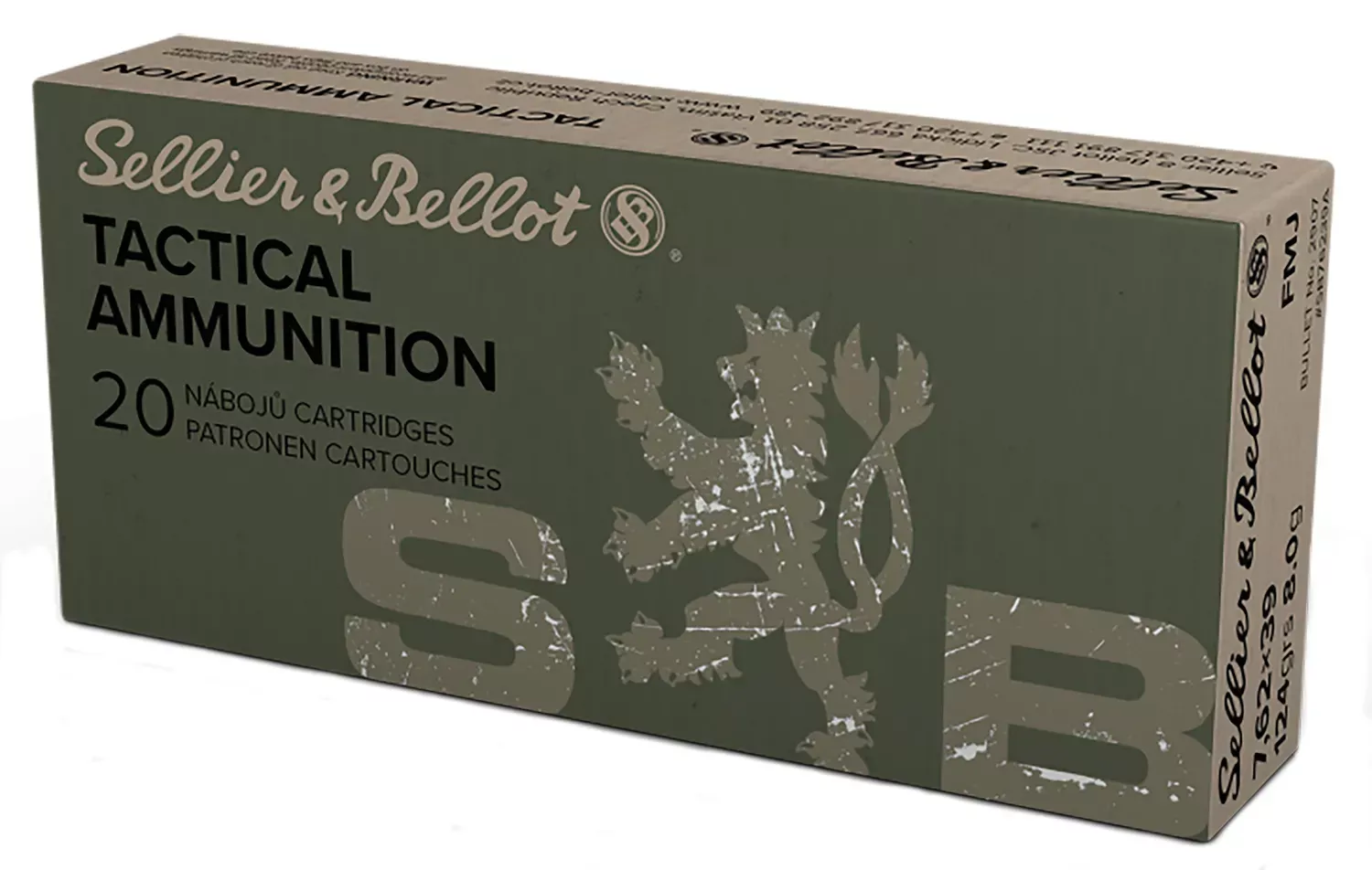 Sellier & Bellot Rifle 7.62X39mm 124 Gr. FMJ 20/Box