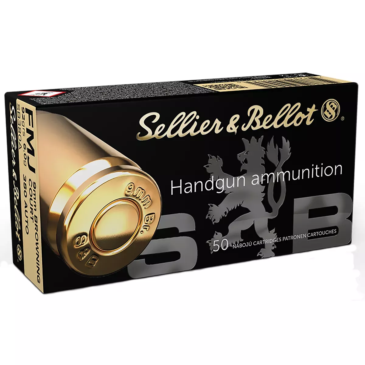 Sellier & BellotHandgun Target 380 ACP 92 gr Full Metal Jacket (FMJ) 50/Box
