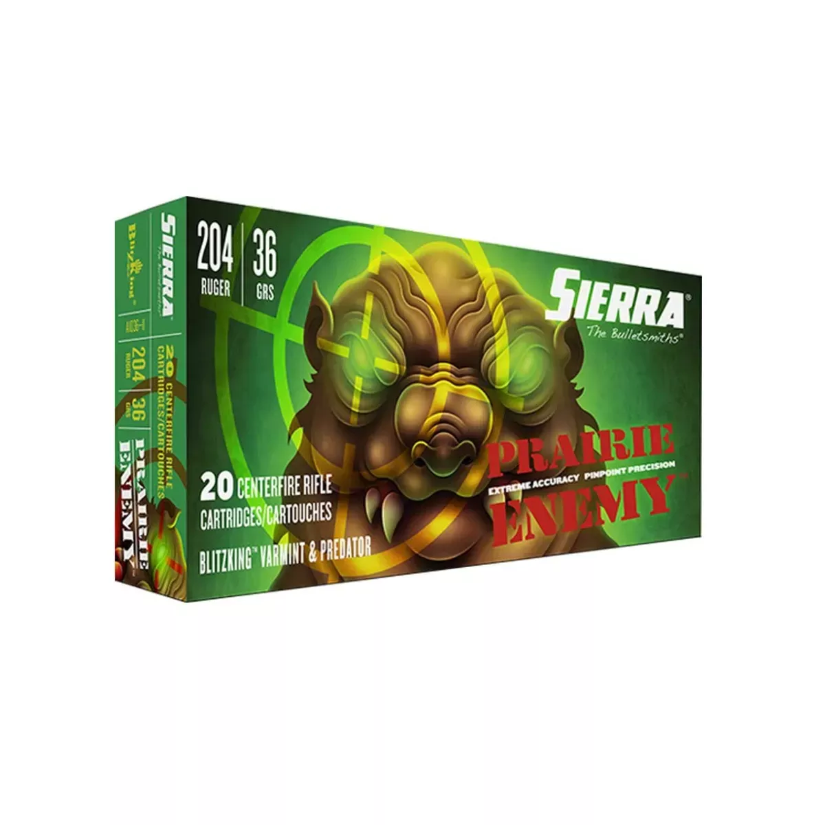 Sierra 204 RUG 36GR Prairie Enemy Blitz King20rd