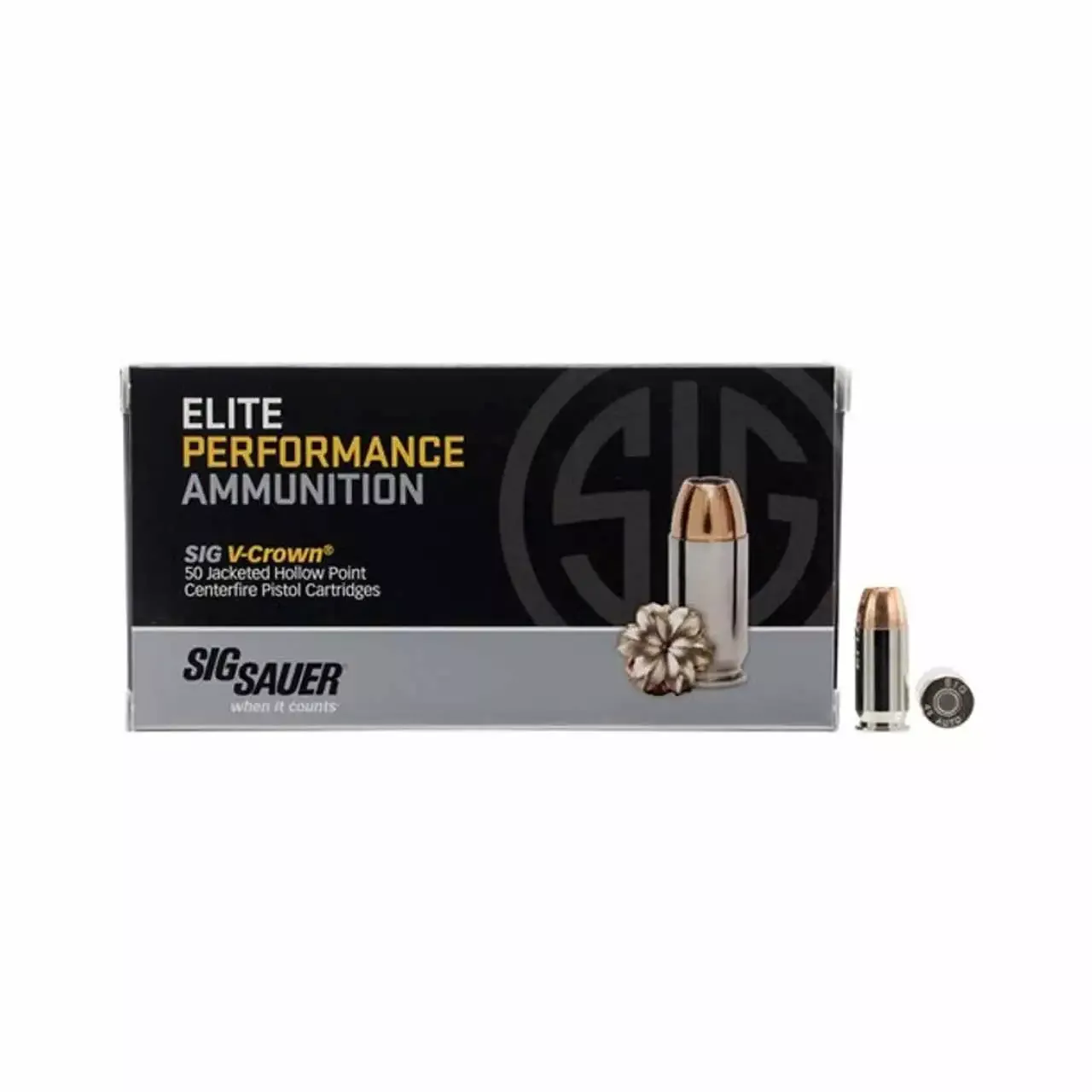 Sig Sauer 45 ACP 230gr Elite V-Crown JHP 50rd