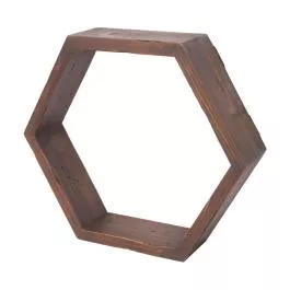 Sincere Surroundings Honeycomb Shelf – Stained Wood