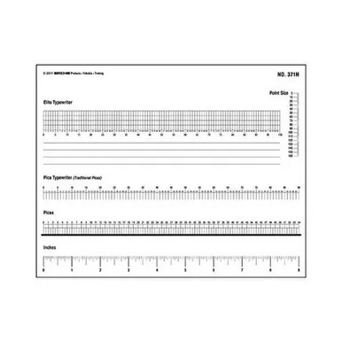 Sirchie 371H Typewriter Measurement Template, 10" x 8"