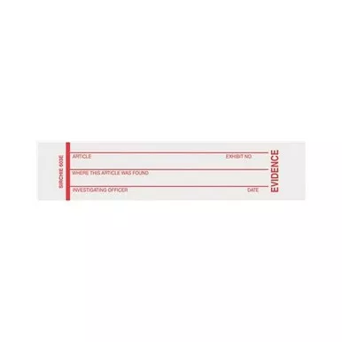 Sirchie 603E Evidence Identification Tape, 1" x 30"