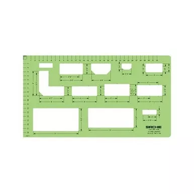Sirchie 712 Store Layout Template, 9.125" x 5.125"