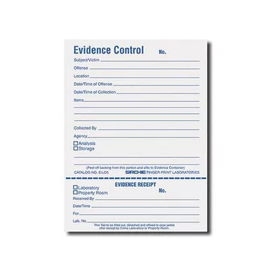 Sirchie EIL05R Evidence Control Labels, 4.5" x 6", Roll of 100