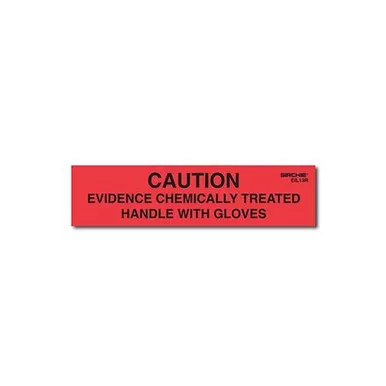 Sirchie EIL13R Caution-Evidence Chemically Treated Labels, 1" x 4", Roll of 250