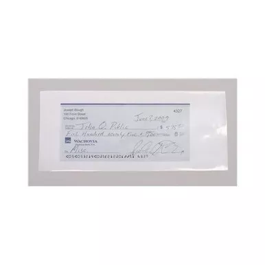 Sirchie FCB50 Fraudulent Check Bags, 1.5" x 8.5", 100 Pack