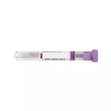 Sirchie KCP122C Lavendar Stopper 7 ml Blood Collection Tube