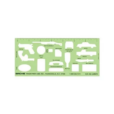 Sirchie LPET1 Latent Print Evidence Template