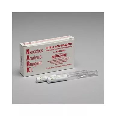 Sirchie NAR10003 NARK Test Nitric Acid Reagent (Heroin/Morphine), Box of 10