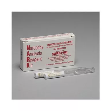 Sirchie NAR10016 NARK Test Meckes Modified Reagent - All Heroin, Box of 10