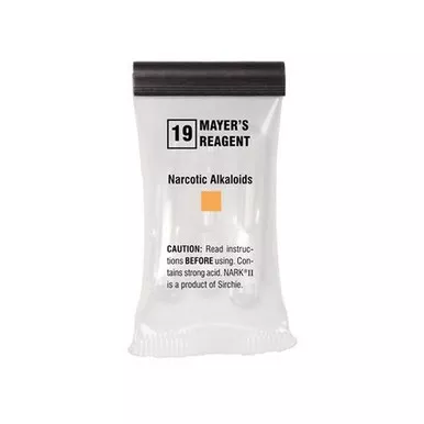 Sirchie NARK20019 NARK II Test 19 Mayers Reagent (Narcotic Alkaloids), Box of 10