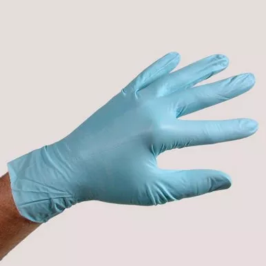 Sirchie Nitrile Powdered Gloves, Blue