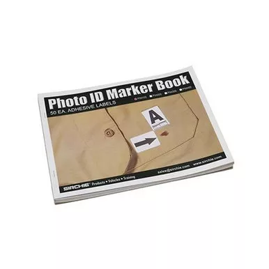Sirchie PIM100 Photo ID Marker Book (A-Z, 0-9, Blanks w/ Scale, & Arrows)