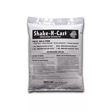 Sirchie Shake-N-Cast Hardcore Dental Stone Impression Casting Kit, Blue