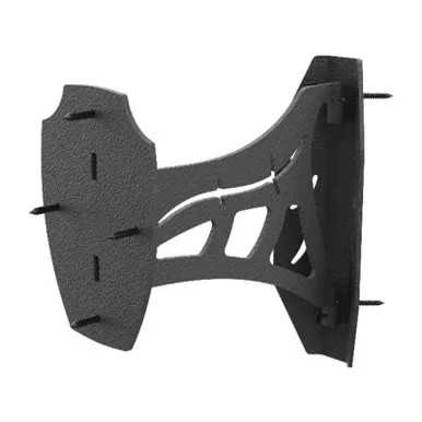 Skull Hooker Corner Shoulder Mount Display Steel Black