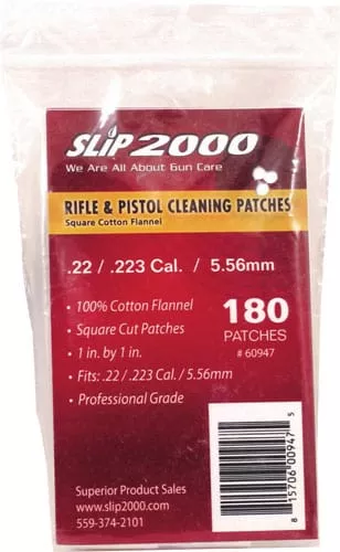 Slip 2000 Cleaning Patches 1" - Square .22 Caliber 180-pack