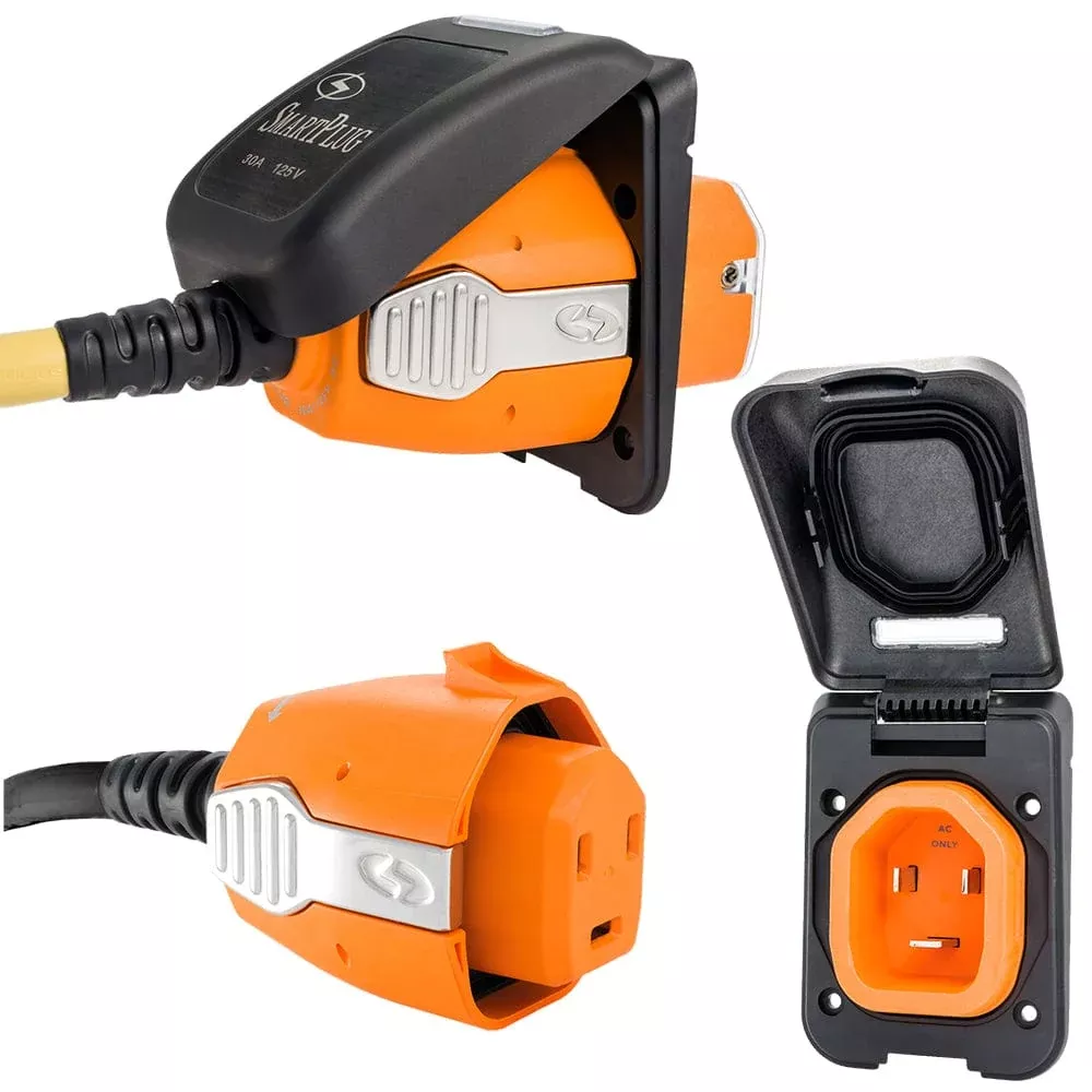 SmartPlug 30 Amp Non Metallic Black Inlet & Plug Combo – Boat & RV