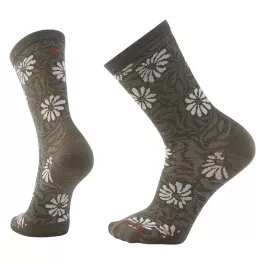 Smartwool Women's Everyday Floral Crew Socks - Taupe - L