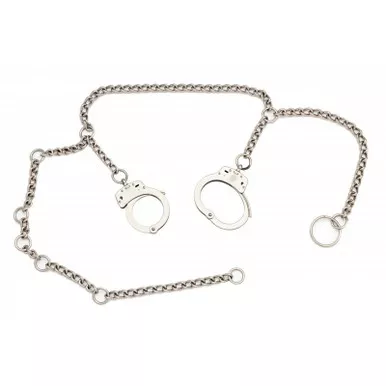 Smith & Wesson 350109 Model 1800 Chain-Linked 54" Restraint Chain w/ Handcuffs, Carbon Steel