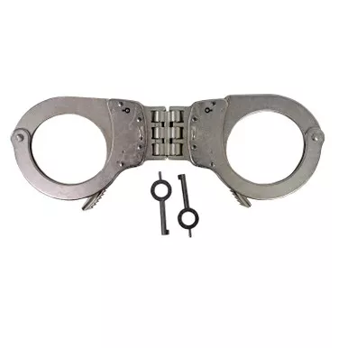Smith & Wesson 350133 Model 1 Universal Hinge-Linked Pin Lock Handcuffs & Keys, Nickel