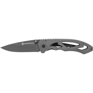Smith & Wesson CK400LCP Frame Lock Drop Point Folding Knife 3.00" 7Cr17MoV High Carbon Stainless Steel Drop Point Blade, Stainless Steel Handle
