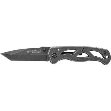 Smith & Wesson CK404 Extreme Ops Frame Lock Folding Knife 2.65" 7Cr17MoV High Carbon Stainless Steel Partially Serrated Blade, Stainless Steel Handle