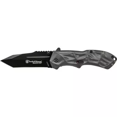 Smith & Wesson SWBLOP3T Black Ops M.A.G.I.C. Assisted Opening Liner Lock Folding Knife 3.40" 4034 Stainless Steel Straight Edge Tanto Blade, Aluminum Handle