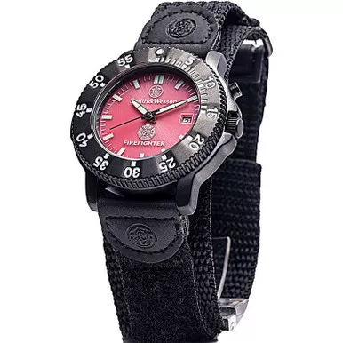 Smith & Wesson SWW-455F Fire Fighter Watch Japanese Movement Stainless Steel Caseback, Nylon Strap