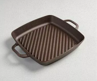 Smithey Ironware 12″ Cast Iron Grill Pan