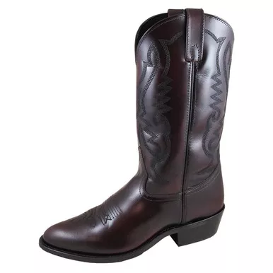 SMOKY MOUNTAIN BOOTS Men's Denver Black Cherry Leather Western Boots (4036)
