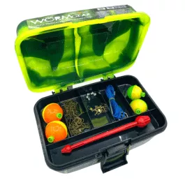 South Bend Worm Gear 88 Piece Loaded Tackle Box - Green