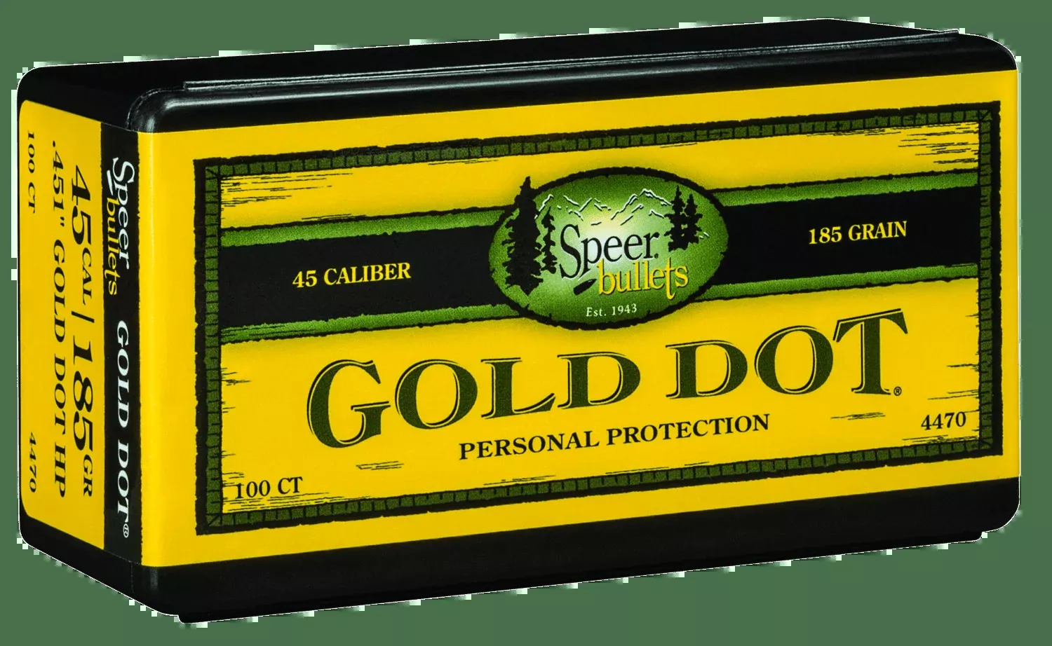Speer Ammo Gold Dot, Speer 4470Bull .451 185 Gdhp100