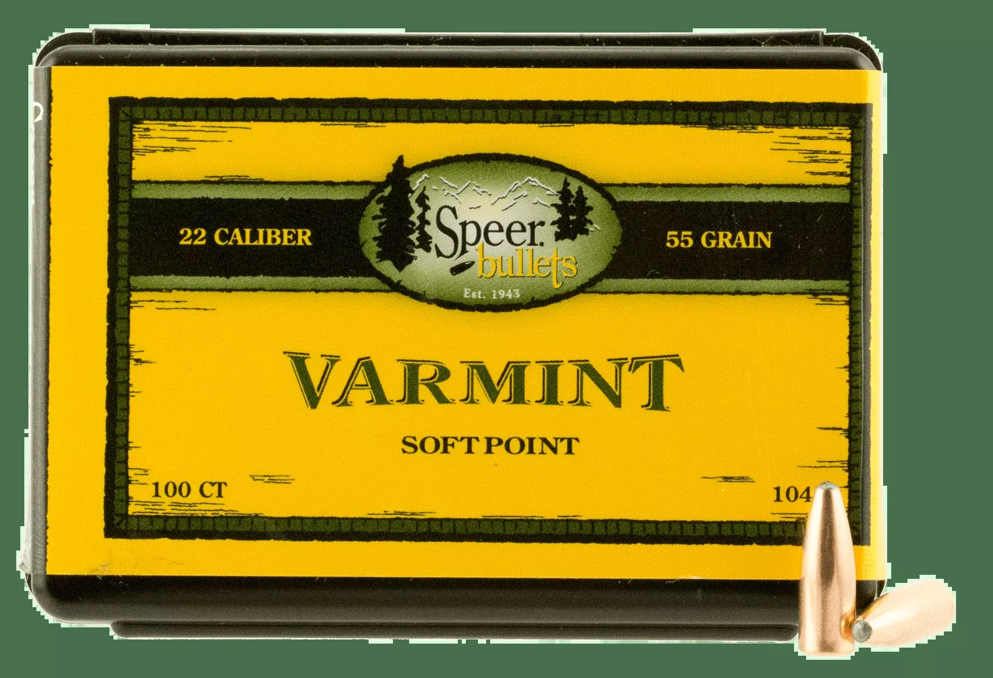 Speer Ammo Varmint, Speer 1047Bull .22455 Sptzr 100
