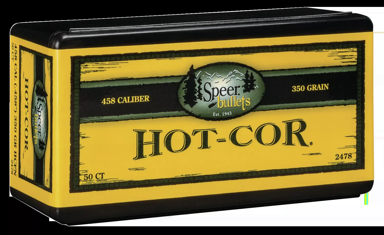 Speer Hot-Cor 45 Cal 350 gr Soft Point Flat Nose 50/Box 2478