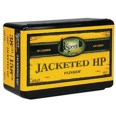 Speer Plinker Handgun Uni-Cor Bullets .355 Diameter 115 Grain Total Metal, 3995