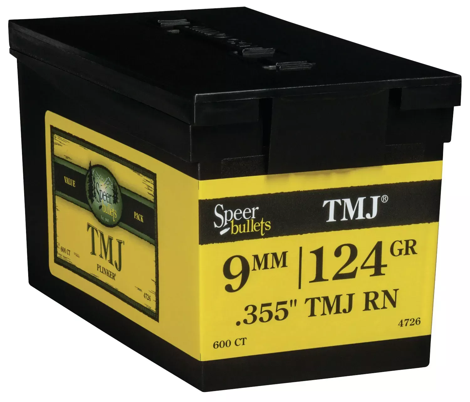 Speer Value Pack 9mm .355 124 Gr. Total Metal Jacket 600/Box