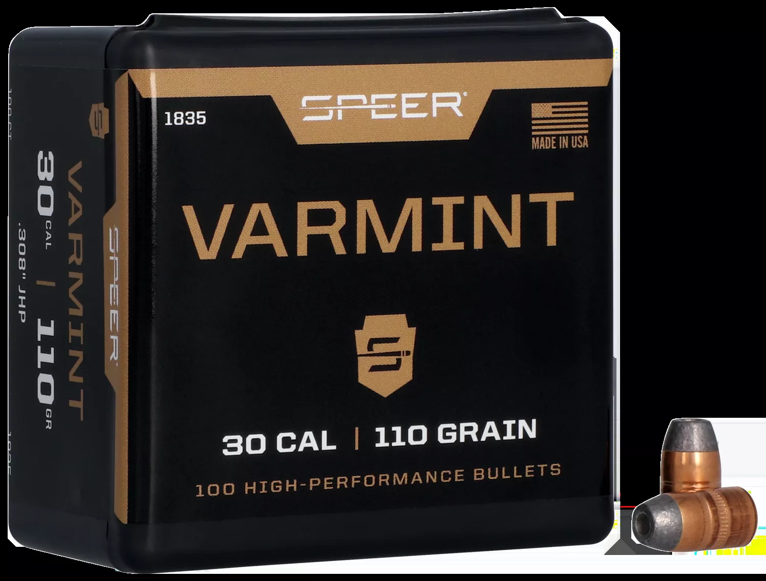 Speer Varmint 30 Cal. .308 110 Gr. Jacket Hollow Point 100/Box
