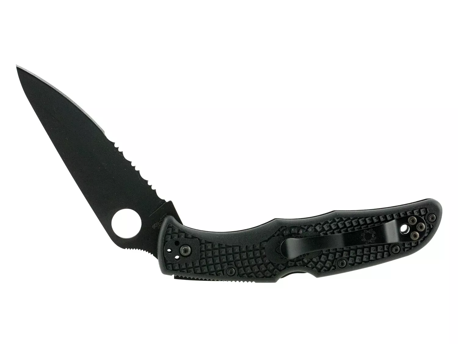 Spyderco 3.75" TiCN VG-10 Blade Black FRN Handle Folding Knife