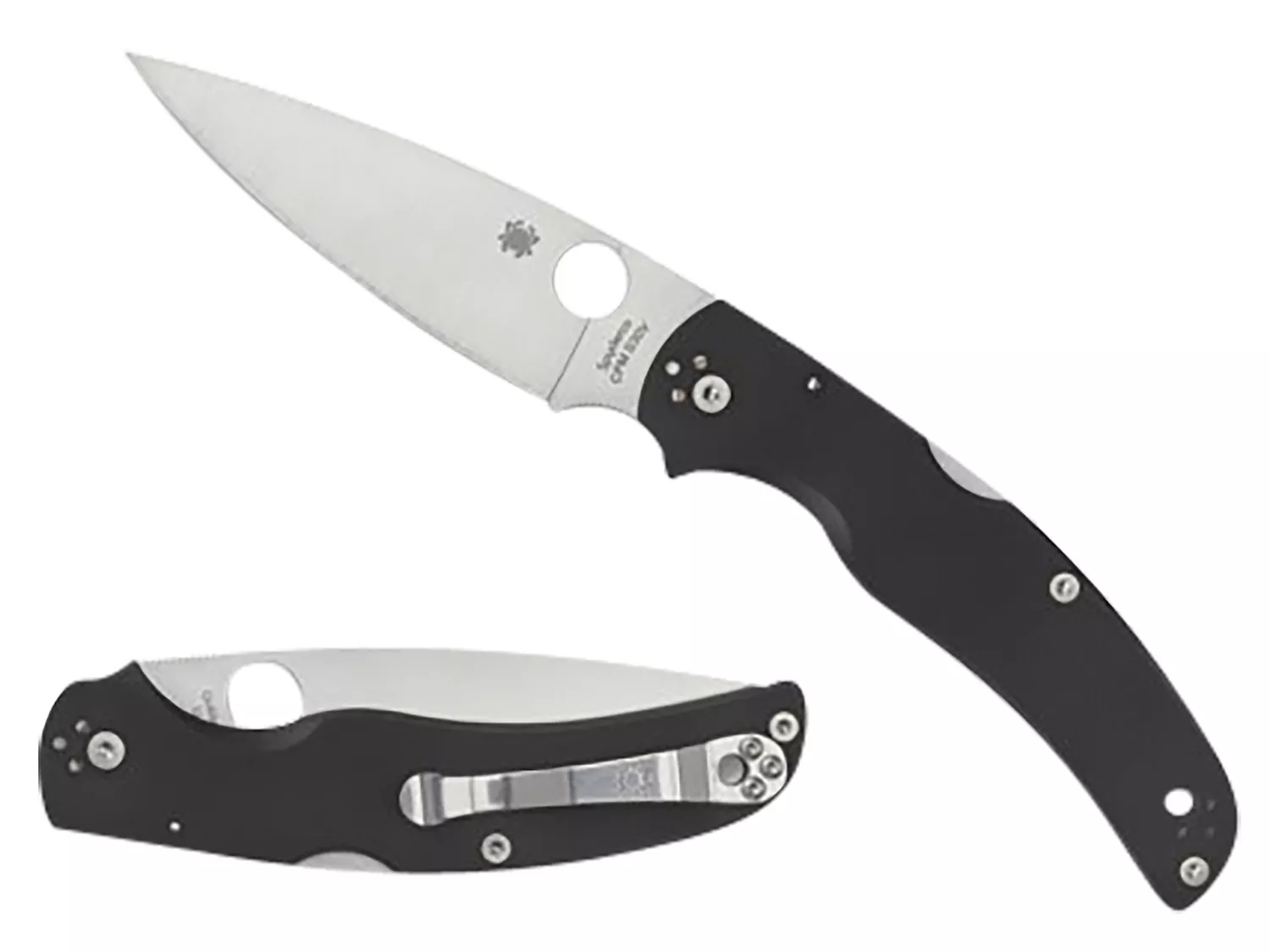 Spyderco 4.02" CTS BD1N Folding Knife Black FRN Handle