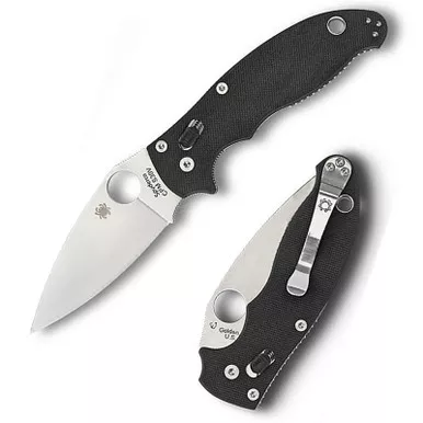 Spyderco C101GP2 C101 Manix2 Folder 3.4" CPM-S30V FG Plain Edge G10 Blk