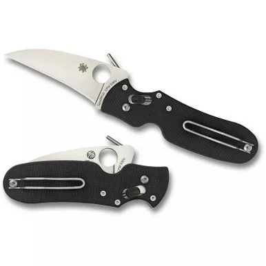 Spyderco C103GP P'KAL Folding Knife 2.95" CPM-S30V Plain Edge, Black G-10 Handle