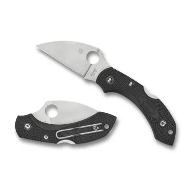 Spyderco C28FPWCBK2 Dragonfly 2 Lightweight Folding Knife Wharncliffe 2.28" VG-10 Plain Edge Blade, Black FRN Handle