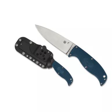 Spyderco FB31PBL2K390 Enuff 2 Fixed Knife 3.95" K390 Plain Edge Blade, Blue FRN Handle